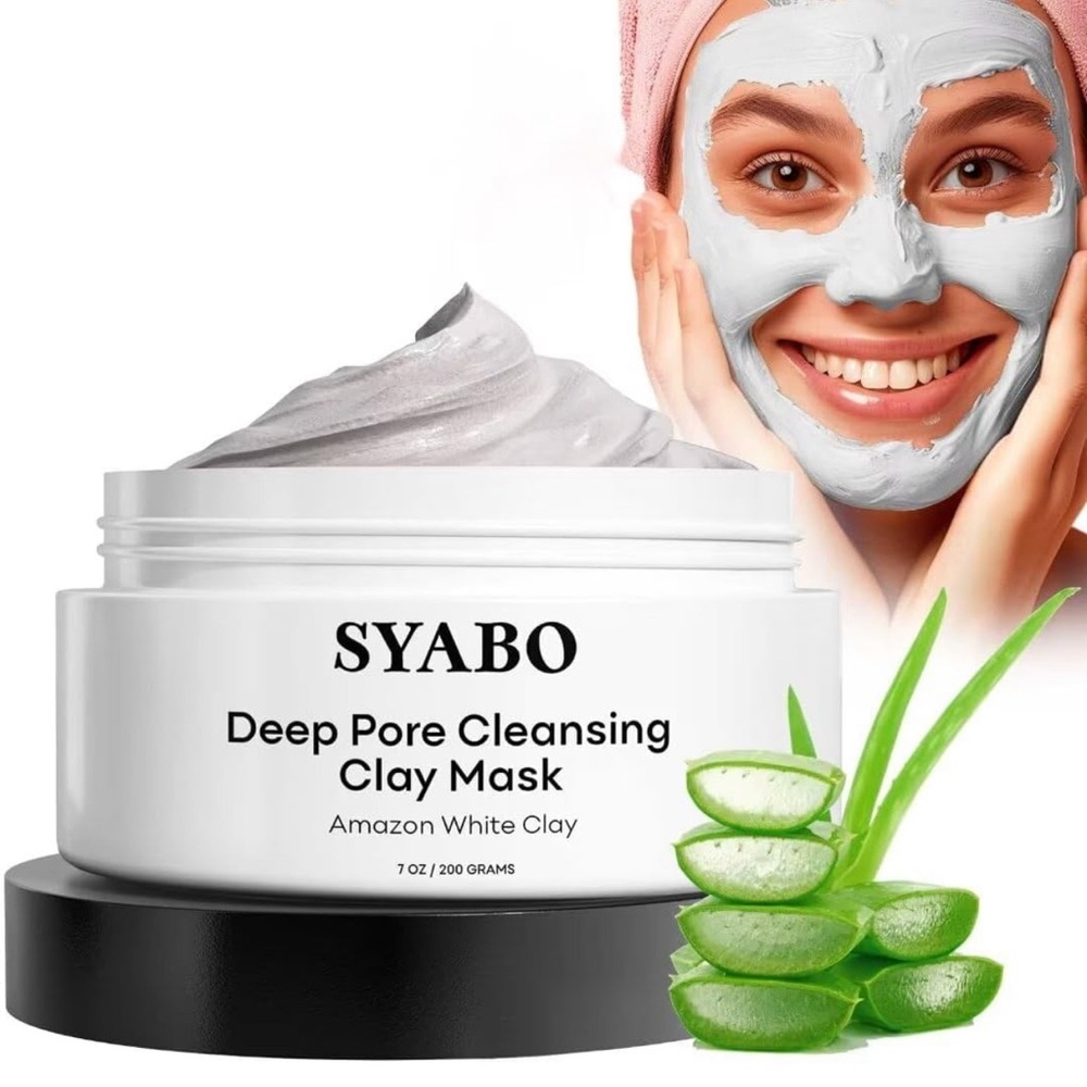 Amazonian White Clay Refreshing Pore Mask, Blackhead Remover for Face
